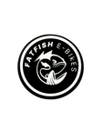 Fatfish Circular Logo Sticker White on Black 60MM